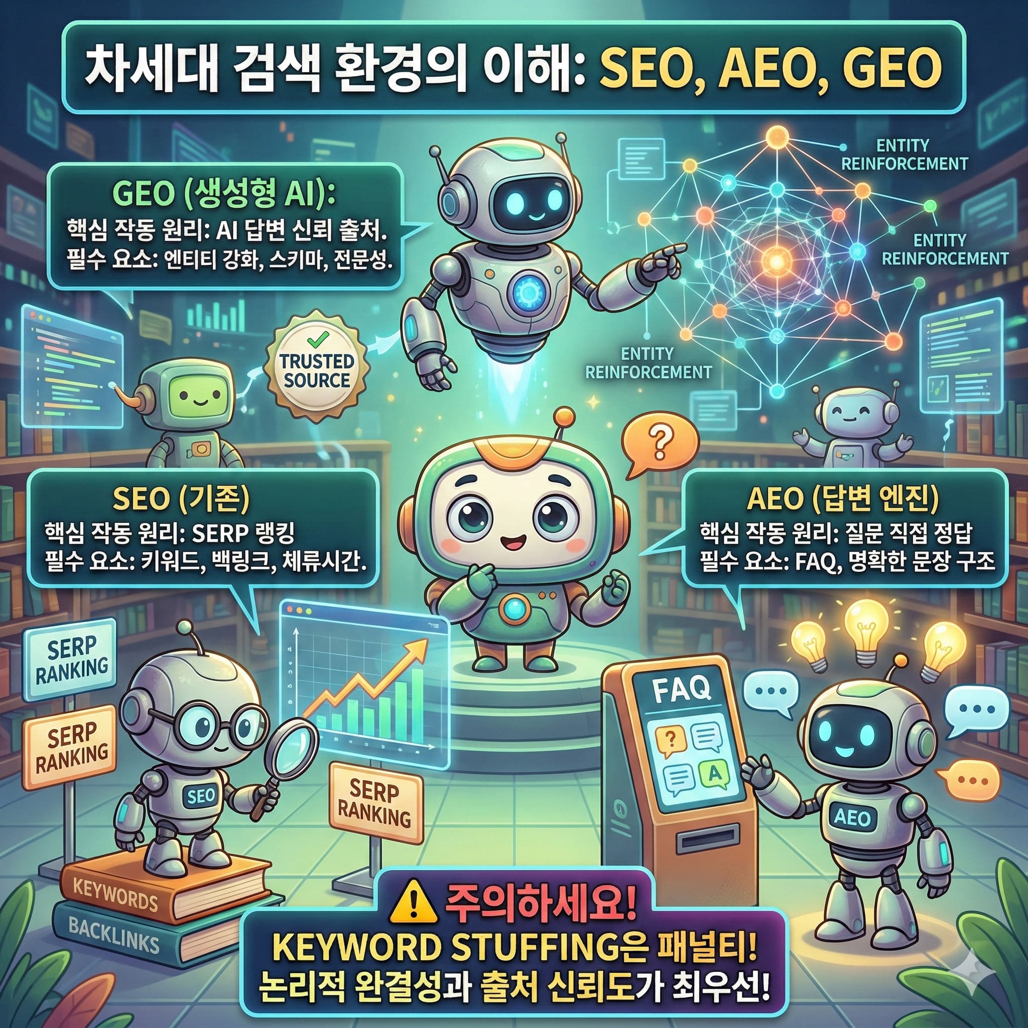 SEO, AEO, 그리고 GEO: 차세대 검색 환경의 이해
