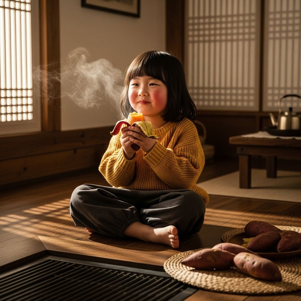 연말정산 소득공제 항목&amp;#44; 군고구마를 먹고 있는 아이