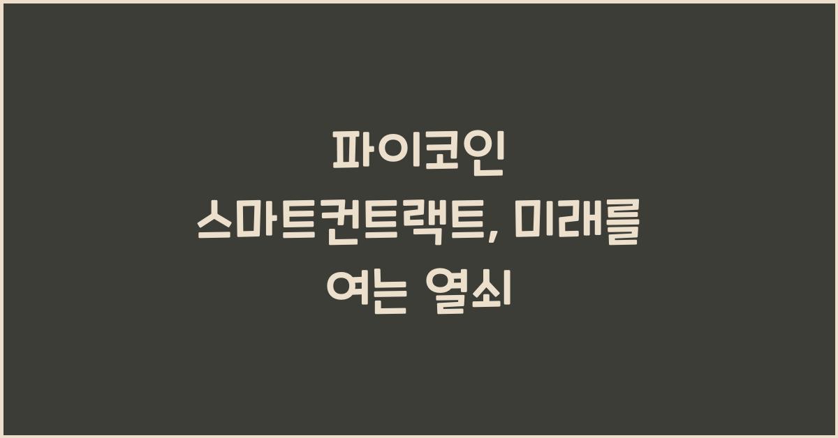 파이코인 스마트컨트랙트