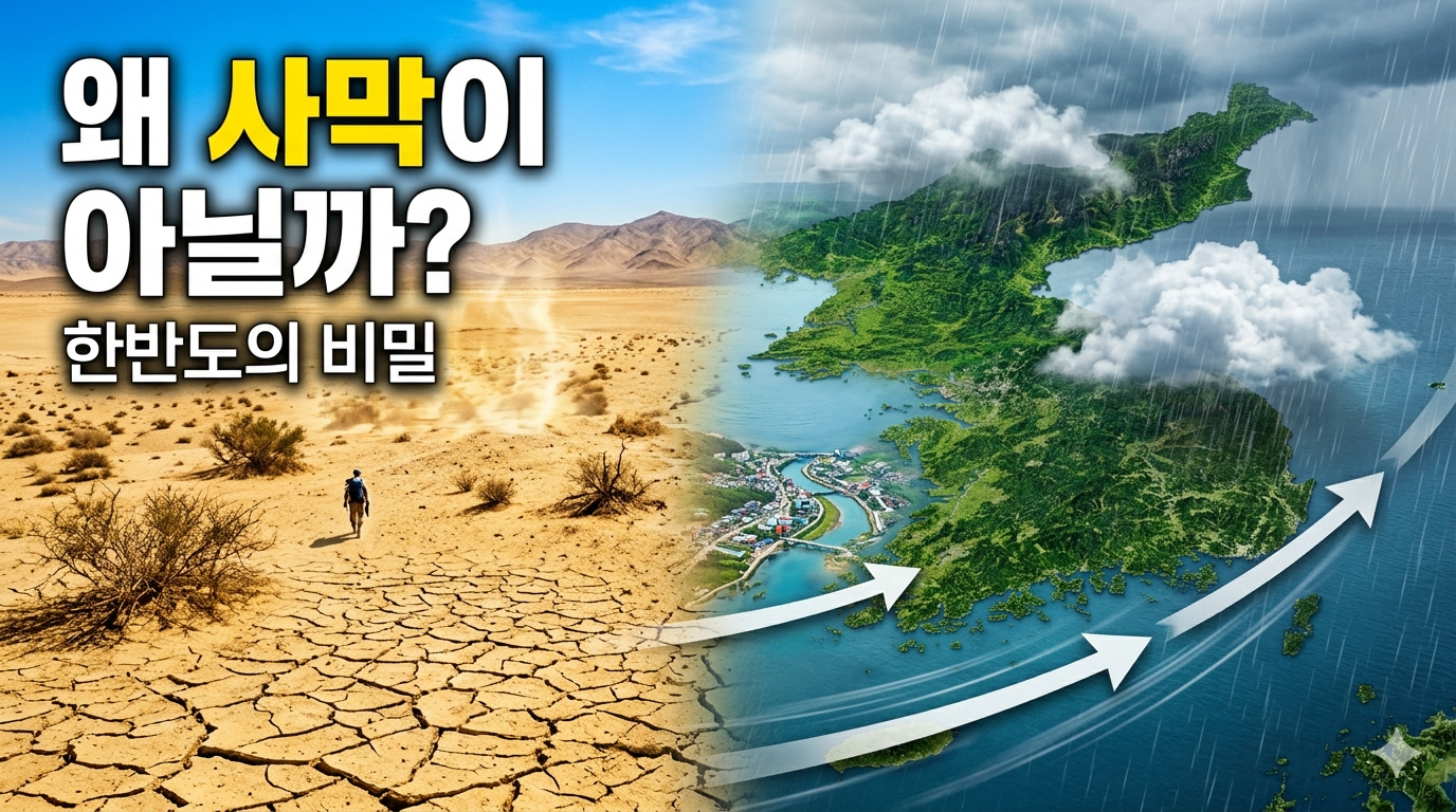 한반도는 왜 사막이 아닐까 몬순과 지형이 만든 놀라운 차이