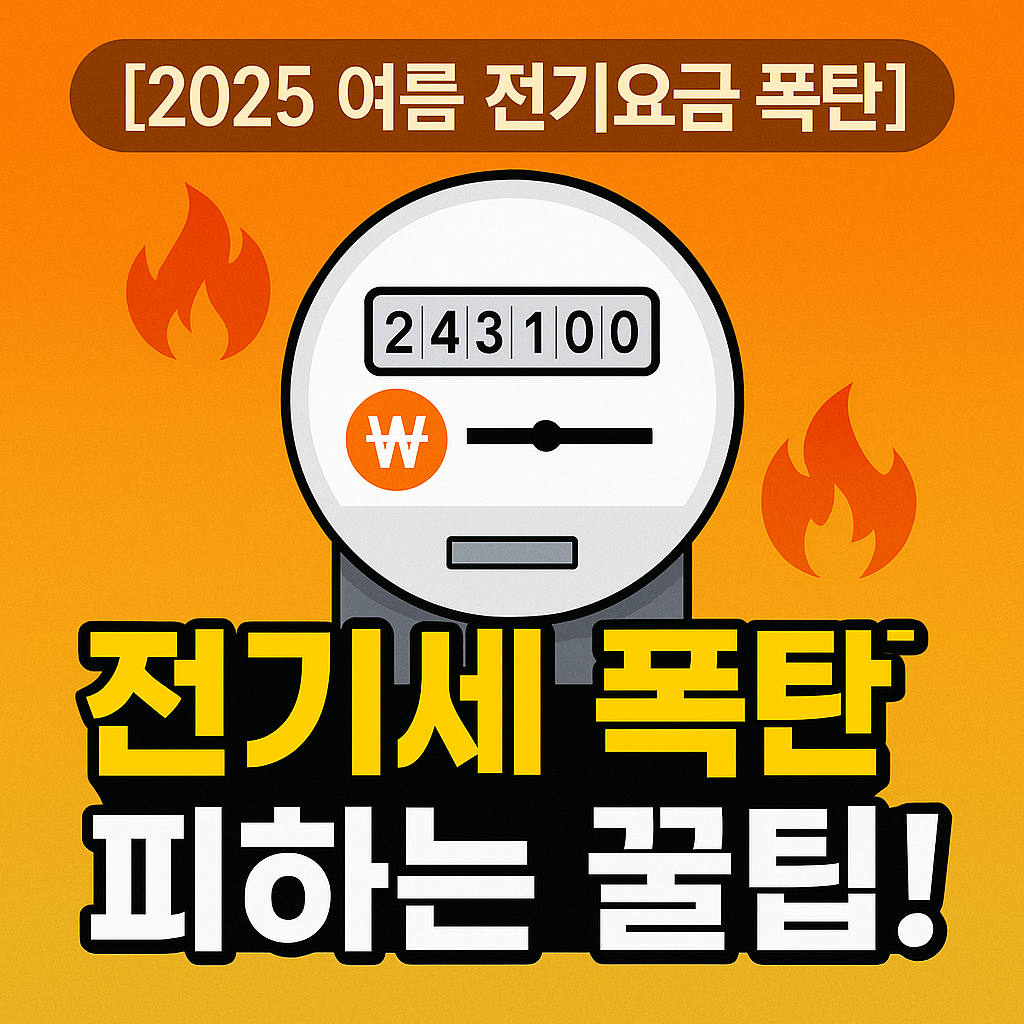 [2025 여름 전기요금 폭탄] 이 7가지만 지켜도 전기세 30%&darr;