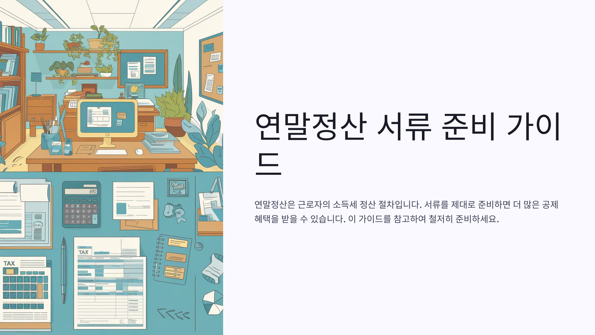 연말정산 서류 준비 알아보기