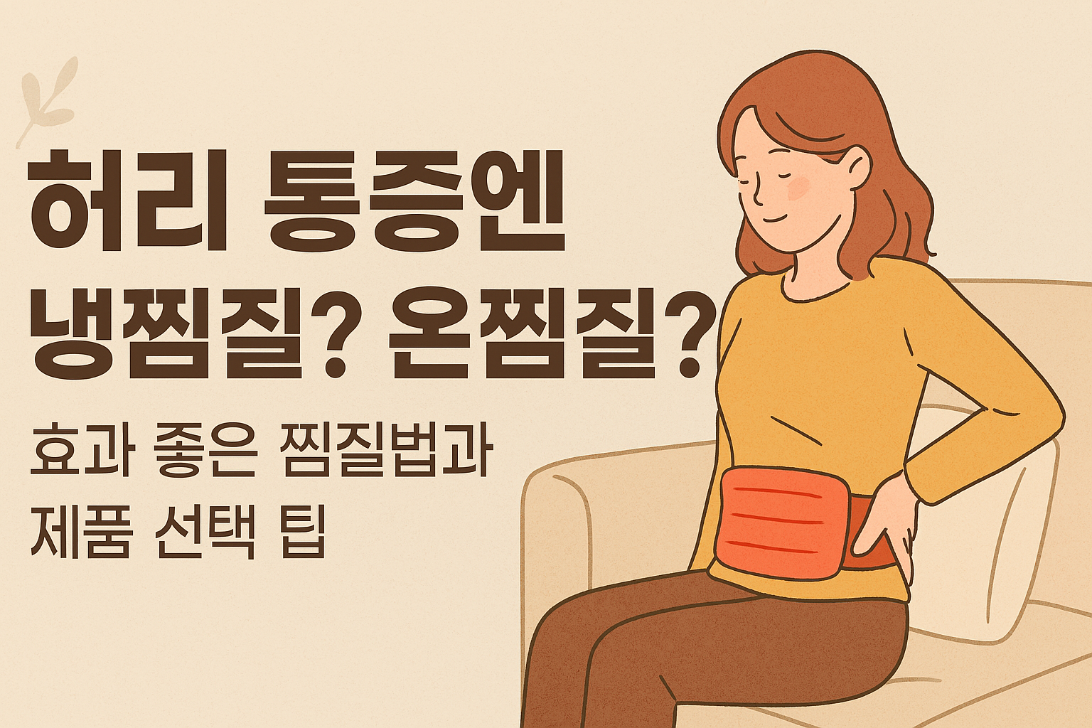 허리통증에 냉찜질 온찜질 효과좋은 찜질법 썸네일