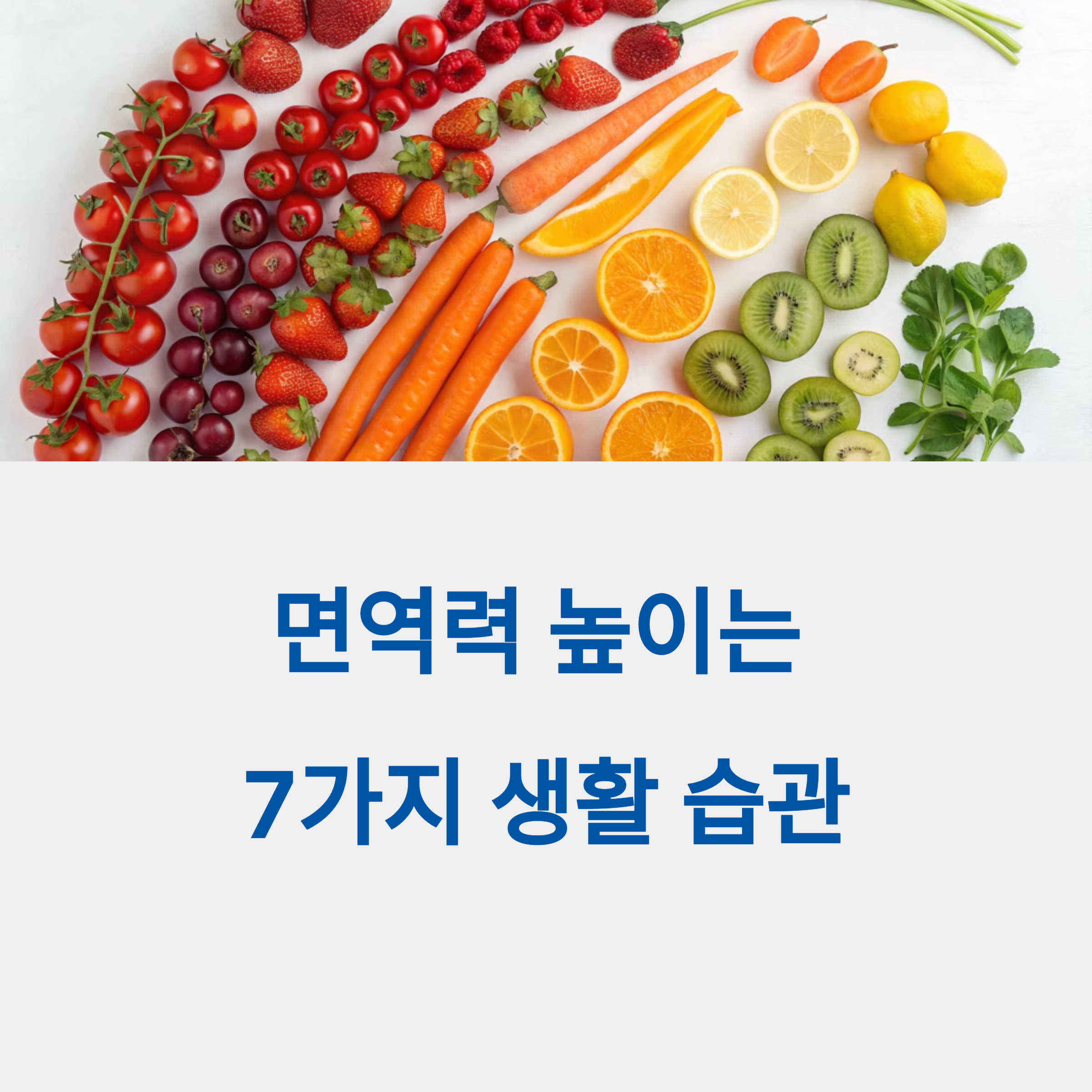 면역력 높이는 7가지 생활 습관