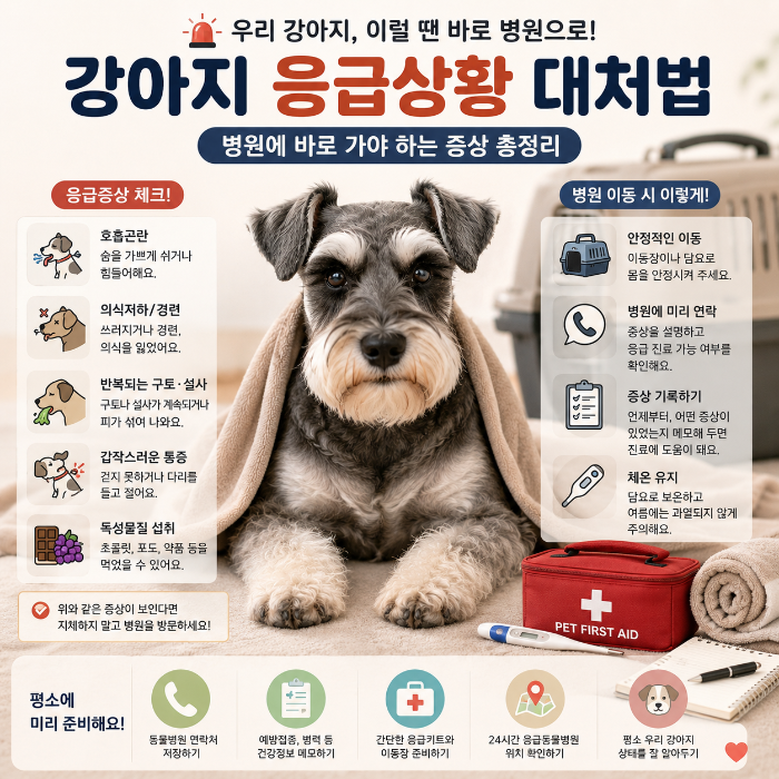 강아지 응급상황 대처법 안내 이미지