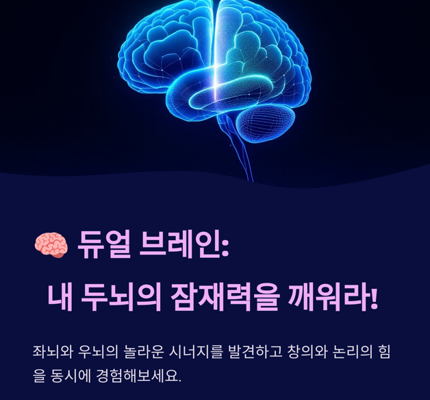듀얼 브레인 표현하는 사진