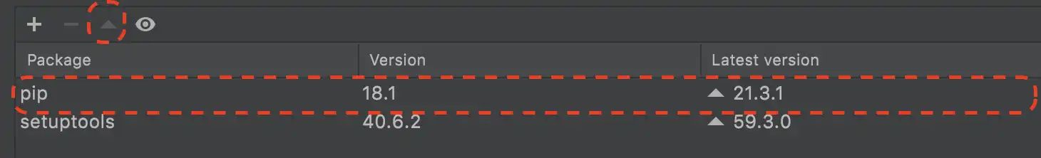 pycharrm 패키지 업데이트