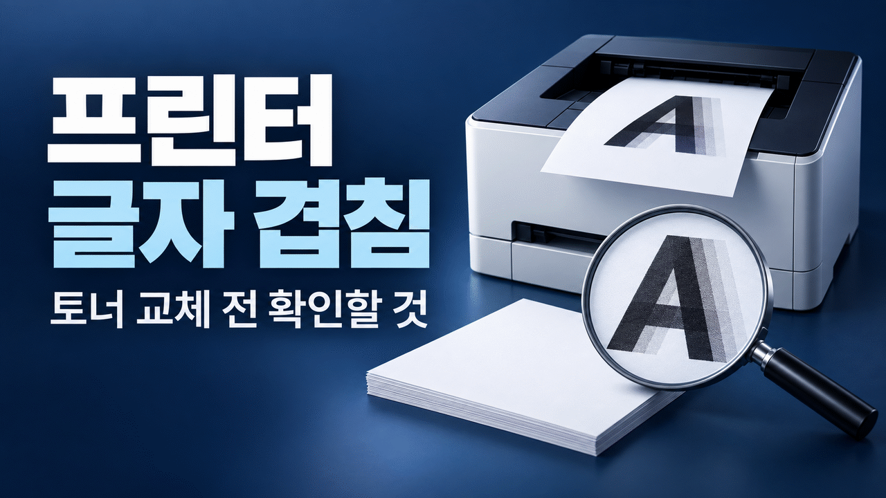 레이저 프린터 글자 겹침 해결 ❘ 이중 잔상·토너 교체 전 점검
