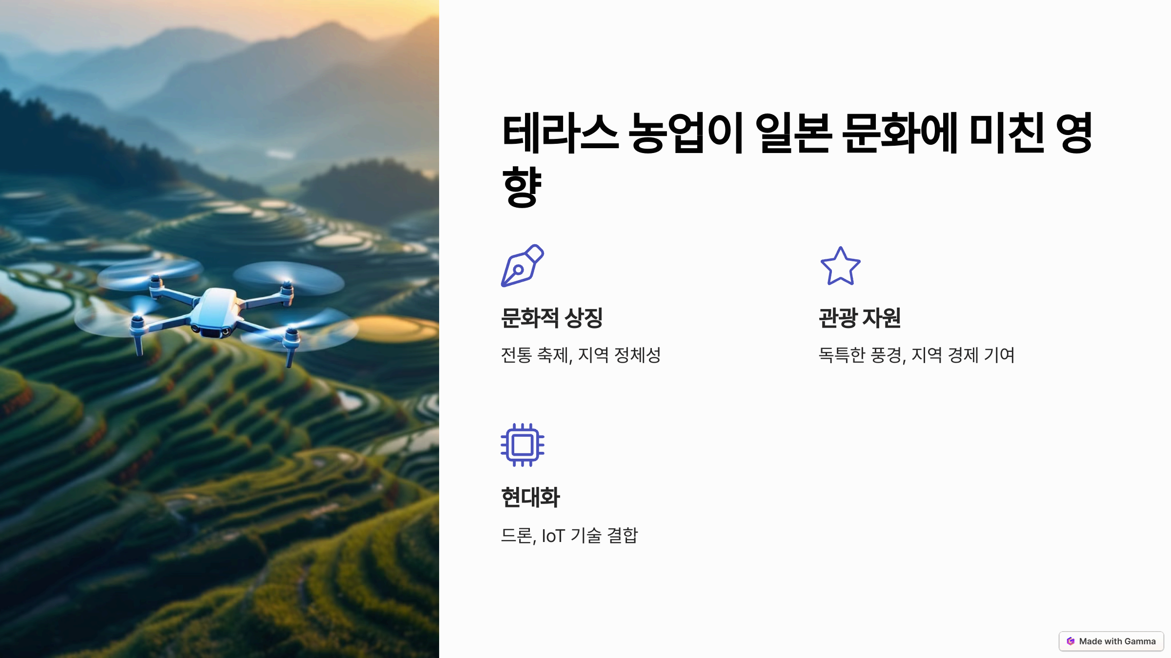 일본의 테라스 농업: 산과 자연을 활용한 전통 농업의 지혜