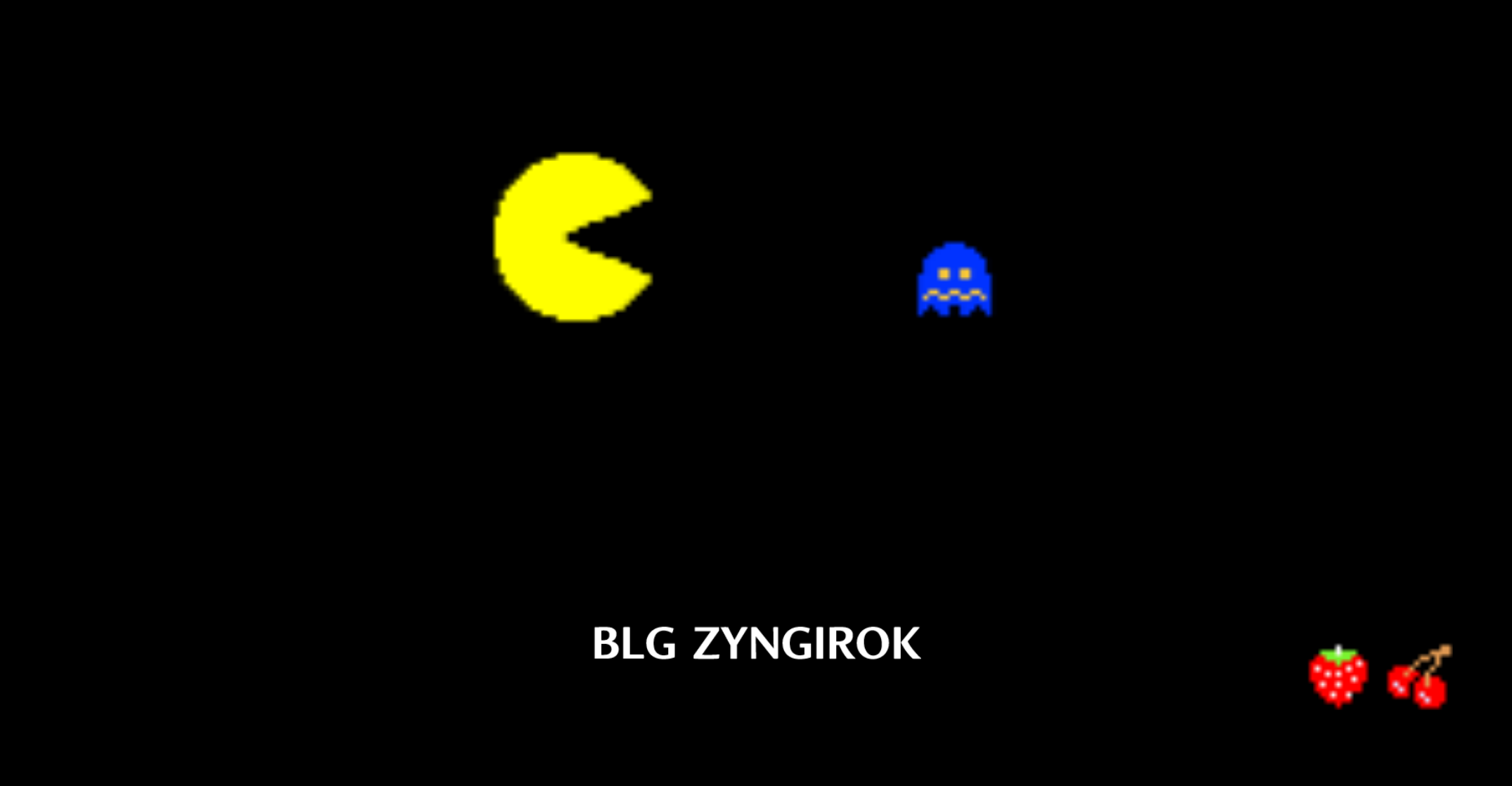 팩맨 게임 플레이 모습이다.