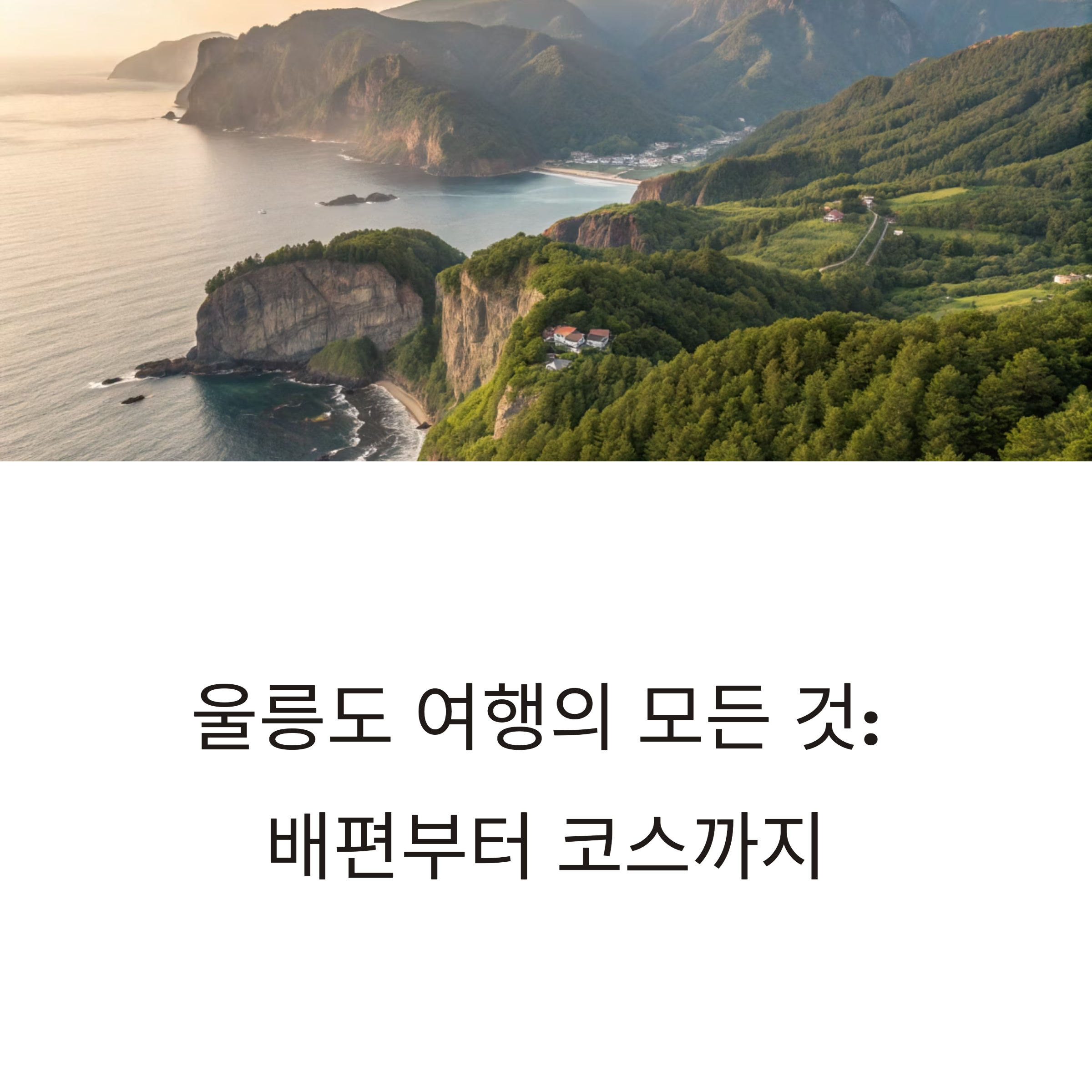 울릉도 여행 배편 예약