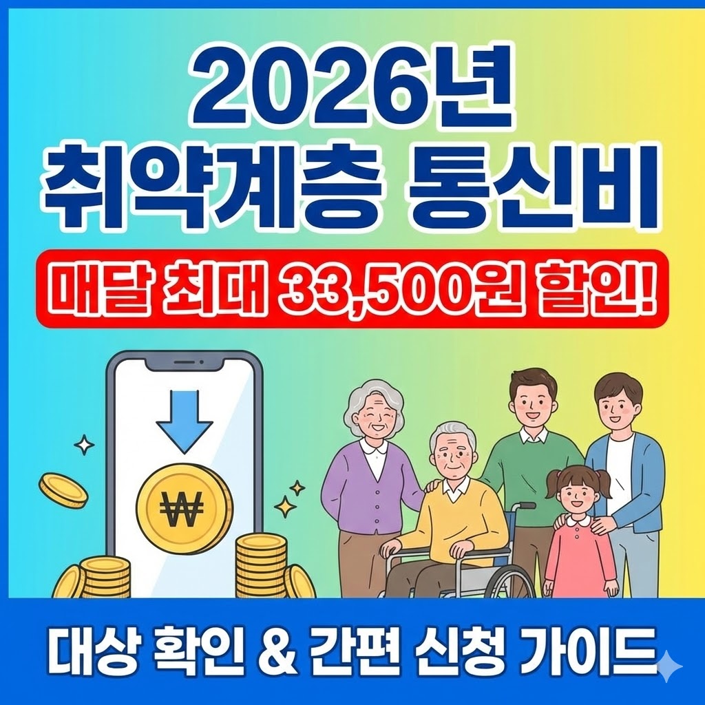 2026년 통신요금 감면 혜택 및 신청 방법 요약