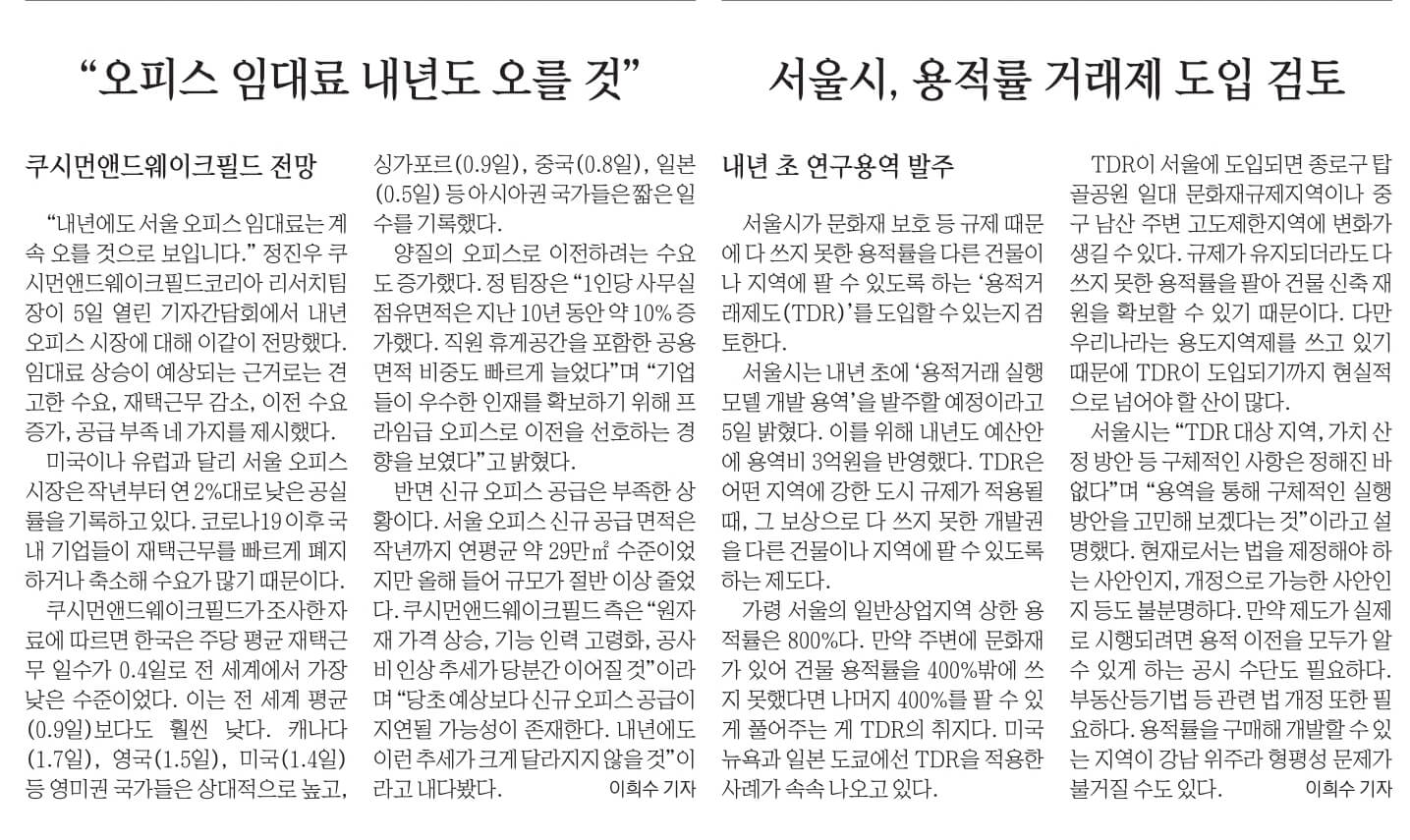 12월 6일 수 신문스크랩