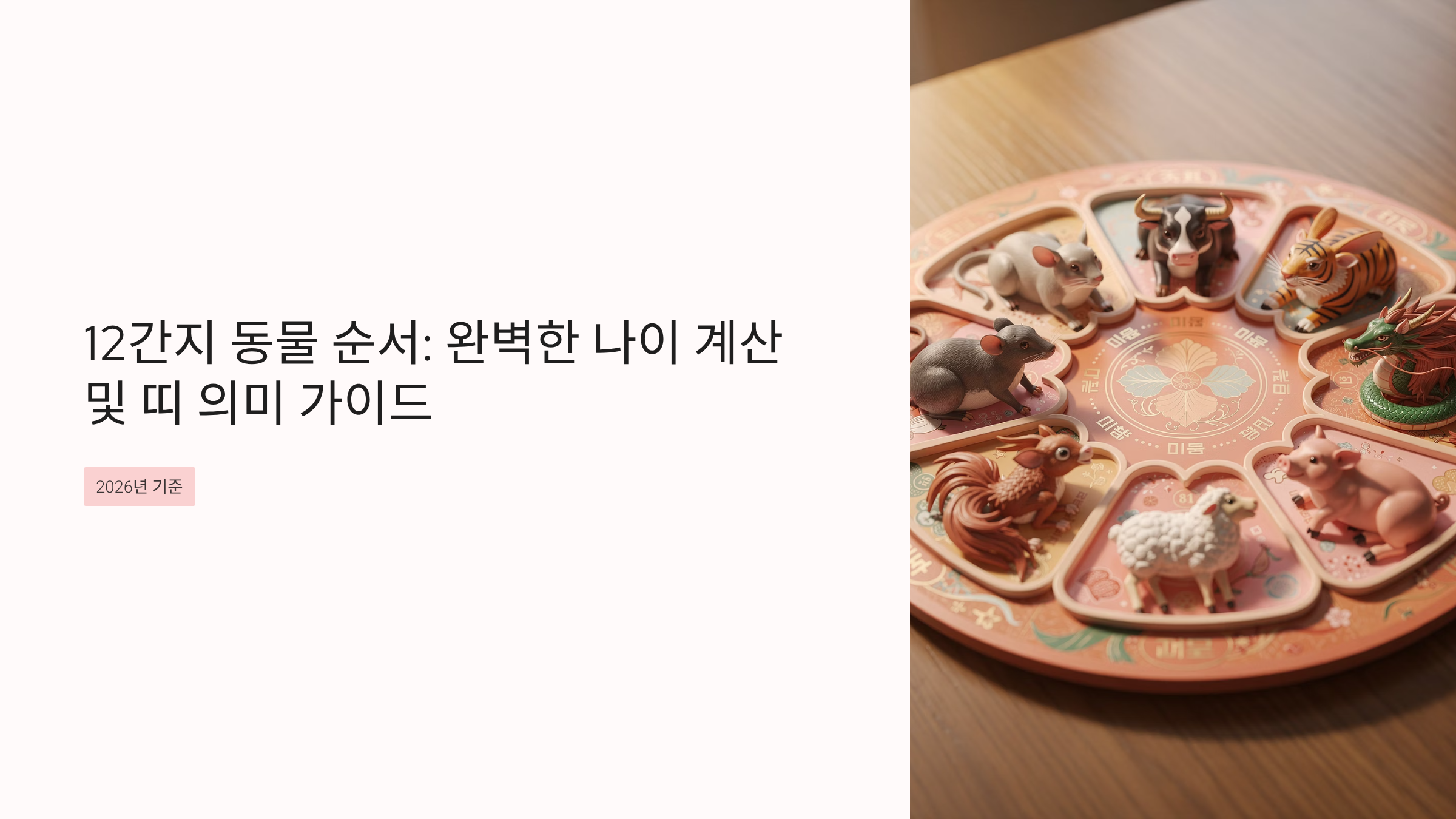 12간지 동물 순서 알아보기