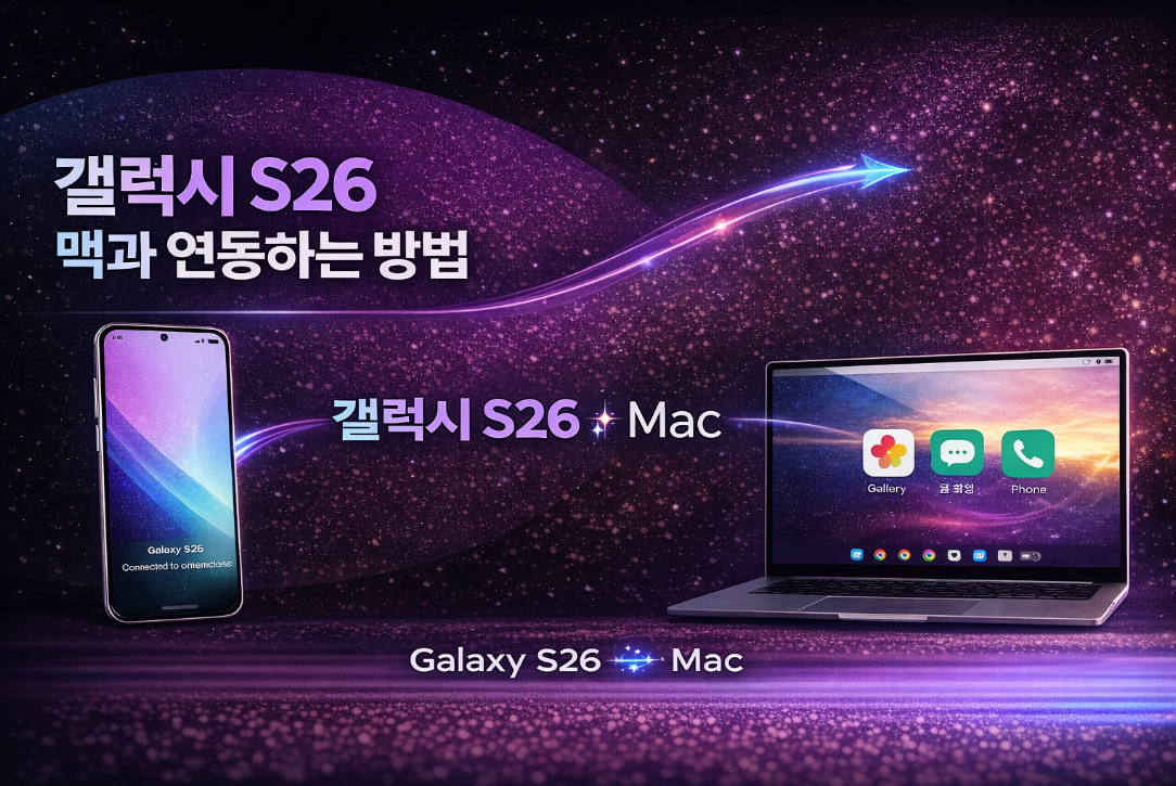 갤럭시 S26 맥과 연동하는 방법 설명 이미지