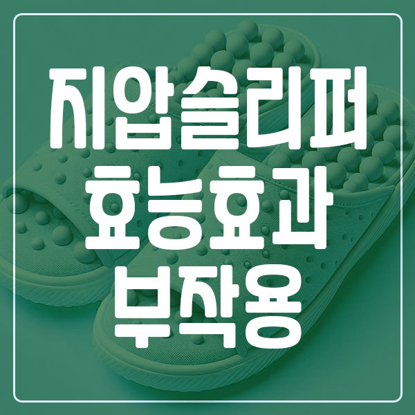 지압슬리퍼 효능 효과 부작용