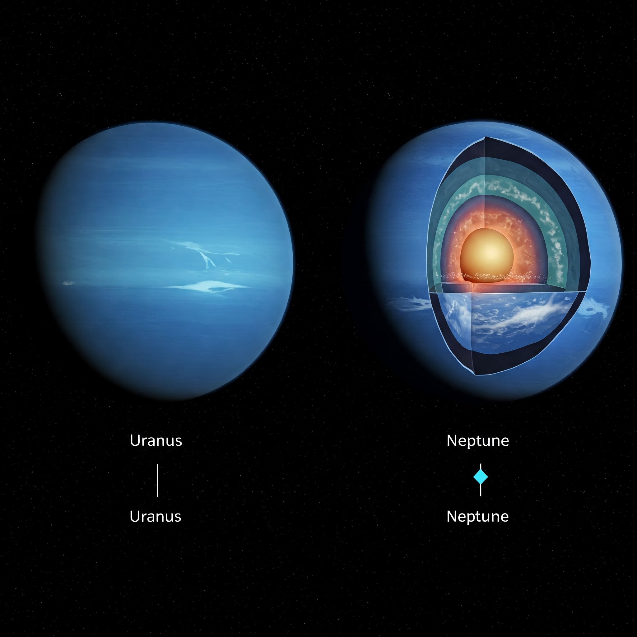 푸른 거인들의 세계: 천왕성과 해왕성의 대기와 내부 구조 탐험