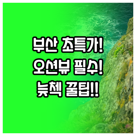 부산 호텔 5곳 할인 특가 예약 늦은..