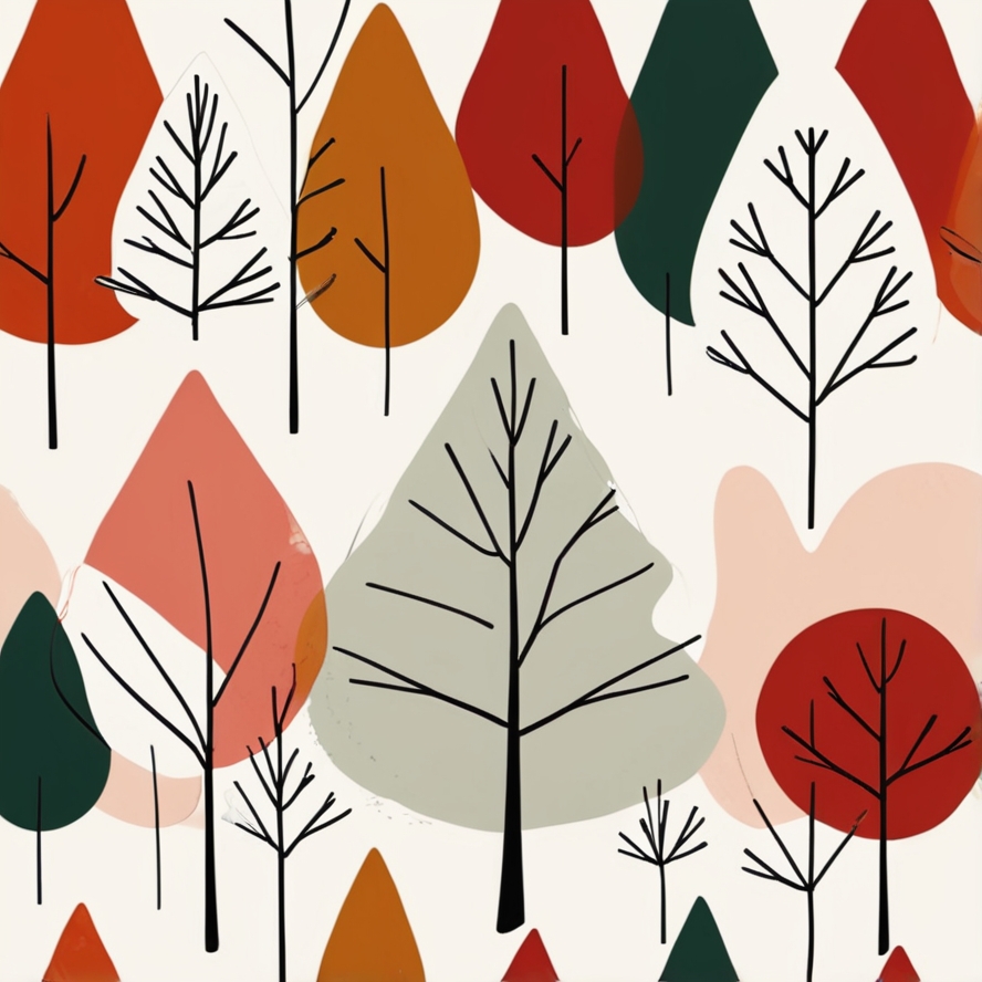 크리스마스 패턴 노르딕 버전 이미지