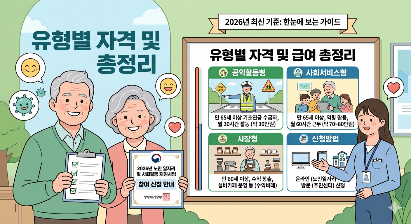 2026년 노인 일자리 및 사회활동 지원사업 신청 방법