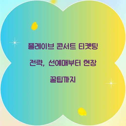 플레이브 콘서트 티켓팅