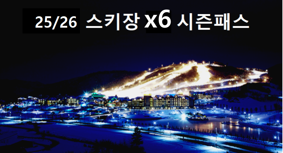 25/26 시즌 스키장 X6 시즌패스
