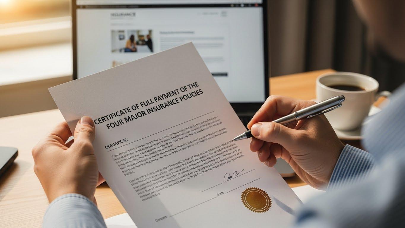 4대보험 완납증명서 발급 개인사업자