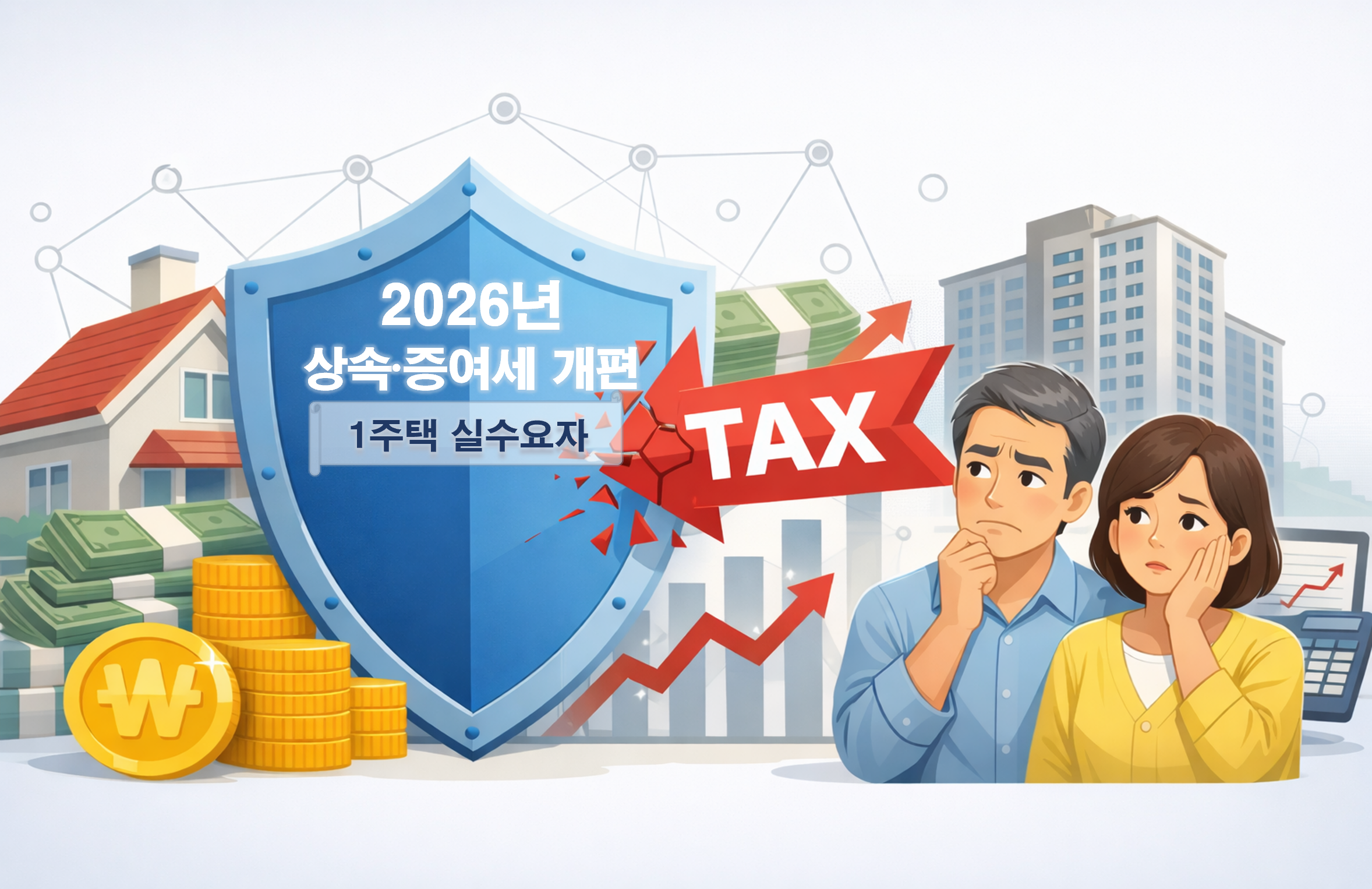 2026년 1주택 실수요자, 상속&middot;증여세 개편 기준
개편 내용, 영향도, 준비 전략, 대응 전략, 포트폴리오 재구성, 사례