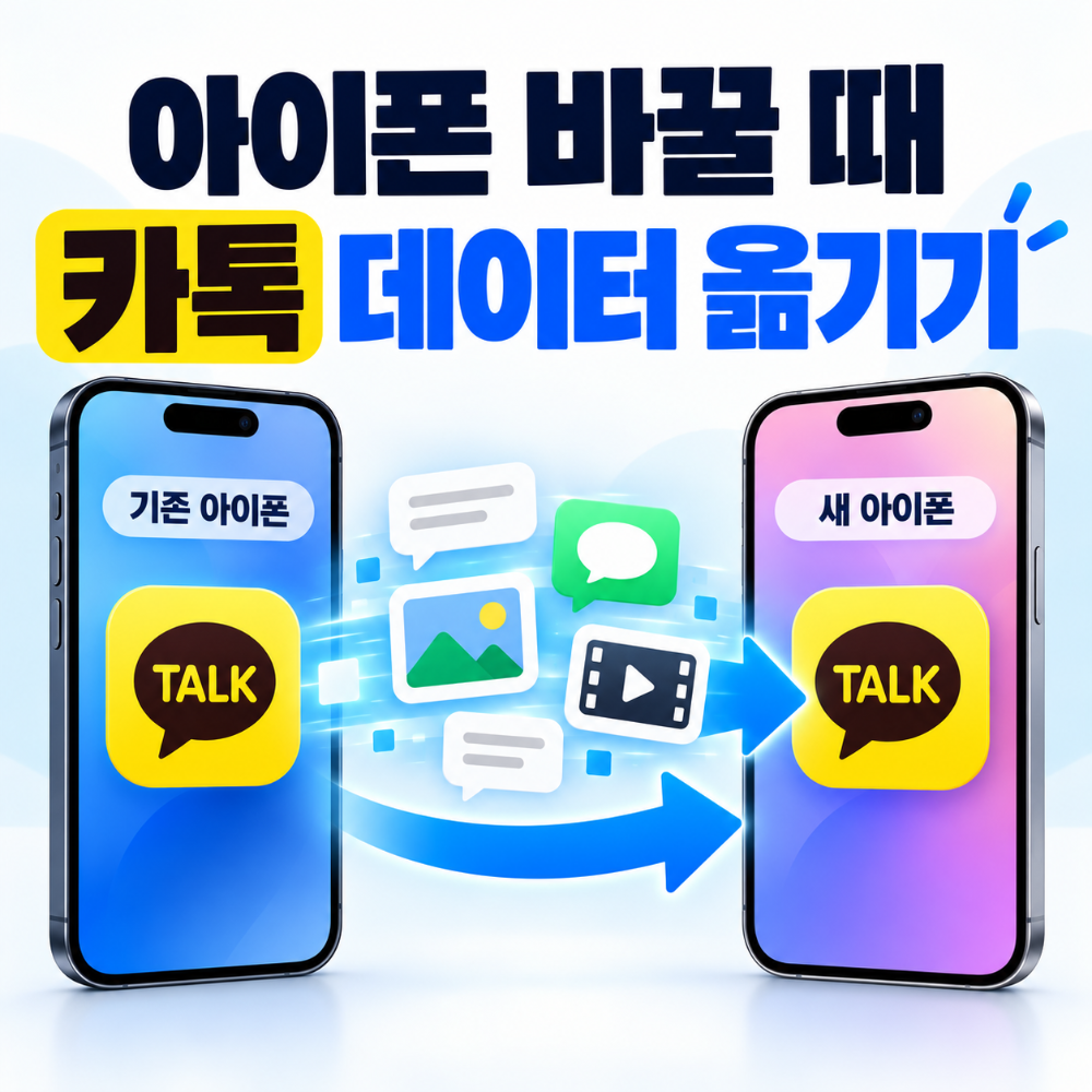 아이폰 바꿀 때 카톡 데이터 옮기기 대화 백업 방법