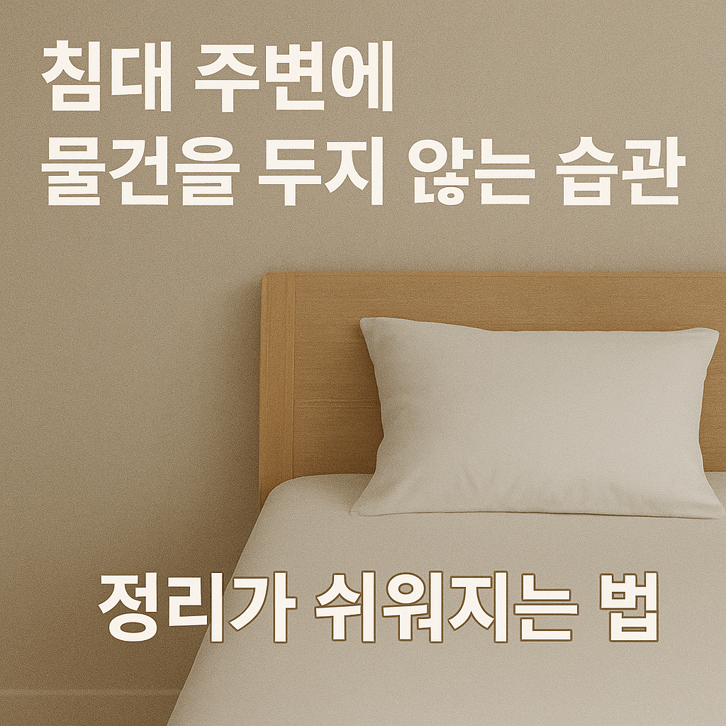침대 주변 물건 없이 깔끔하게 사는 법