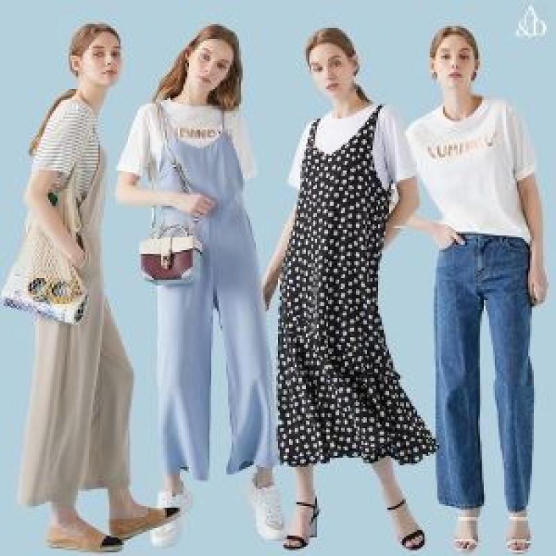 루시앙 썸머 오버롤 점프수트 셋업 3종세트 티셔츠 점프수트 원피스