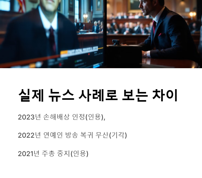 실제 뉴스 사례로 보는 차이