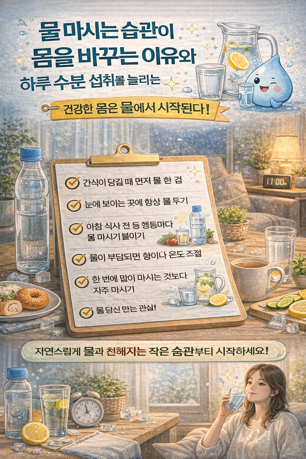 물 마시는 습관이 몸을 바꾸는 이유와 하루 수분 섭취를 늘리는 쉬운 방법