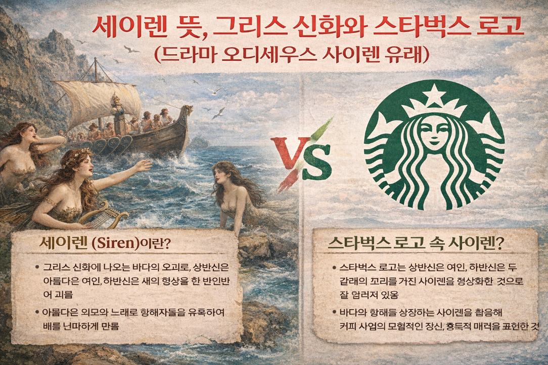 세이렌 뜻부터 스타벅스 로고까지, 그리스 신화 완벽 정리