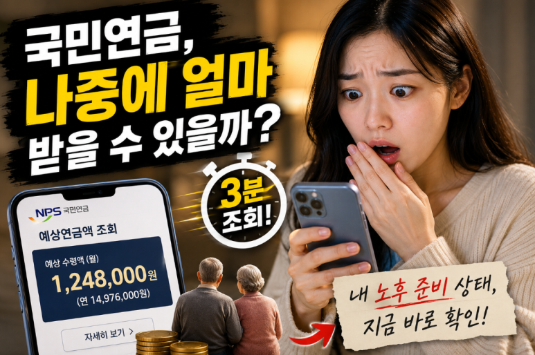 국민연금 예상수령액 조회 방법|3분 만에 내 연금액 확인하기