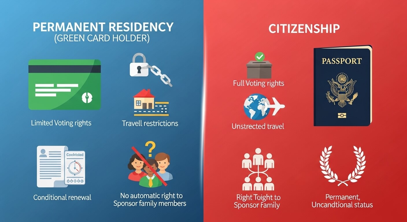 영주권과 시민권의 차이