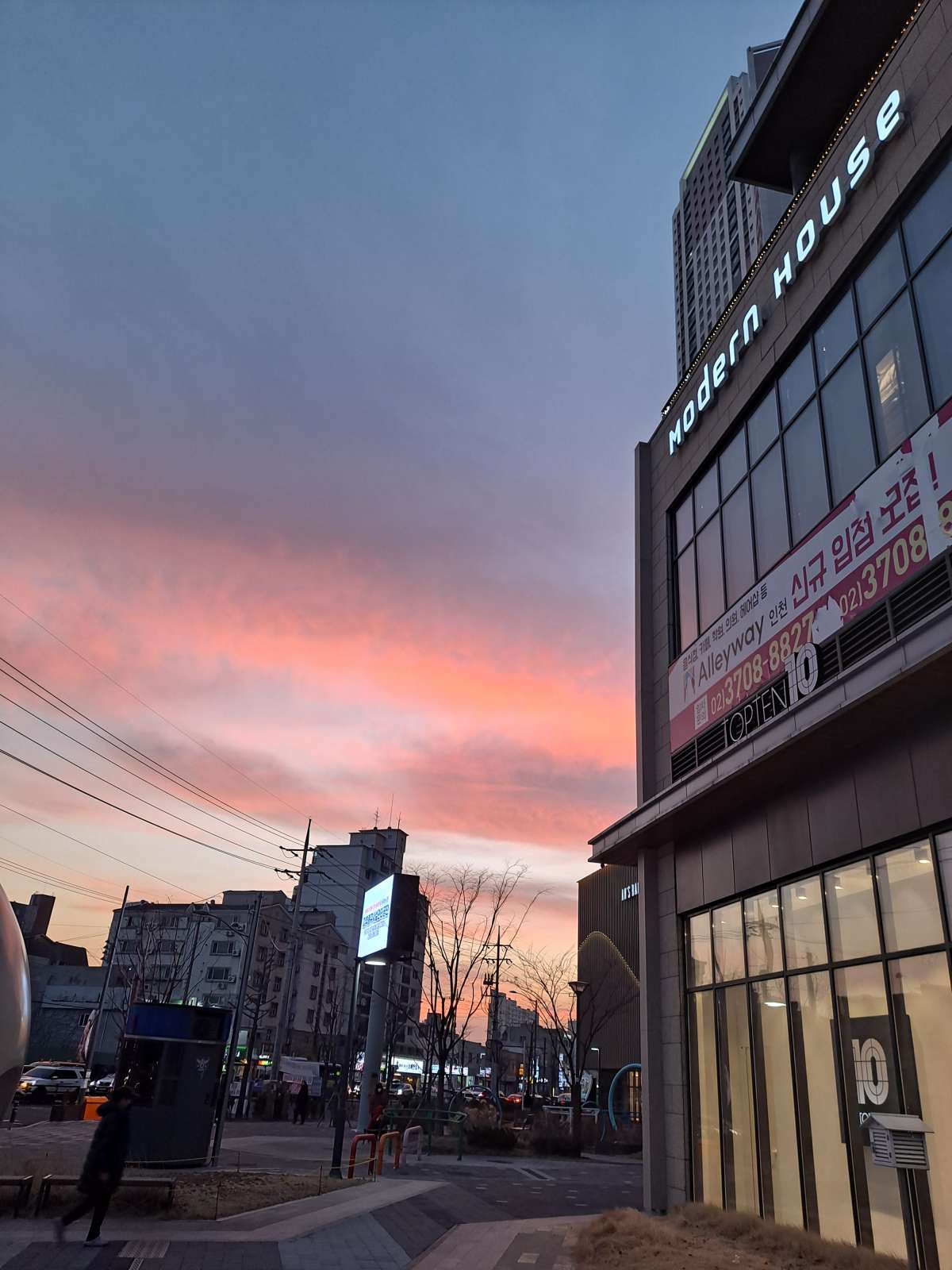 모던하우스 앞 노을