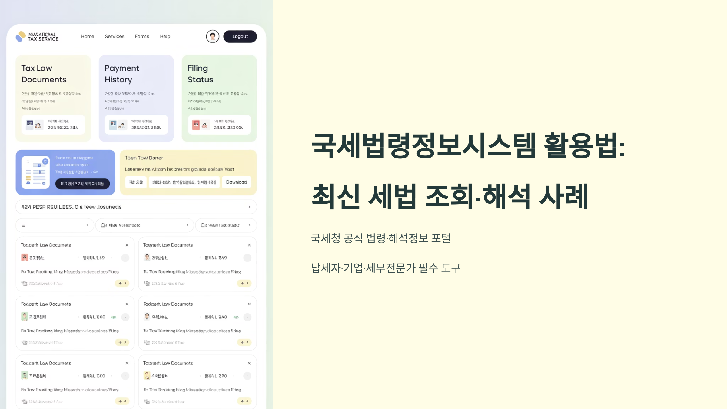 국세청 국세법령정보시스템 활용법