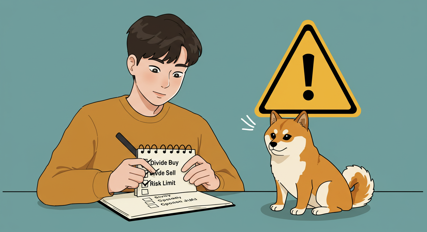 도지코인 투자 시 주의사항을 확인하는 투자자