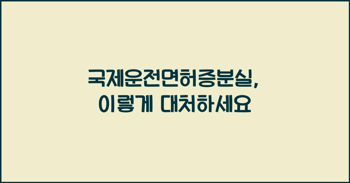 국제운전면허증분실