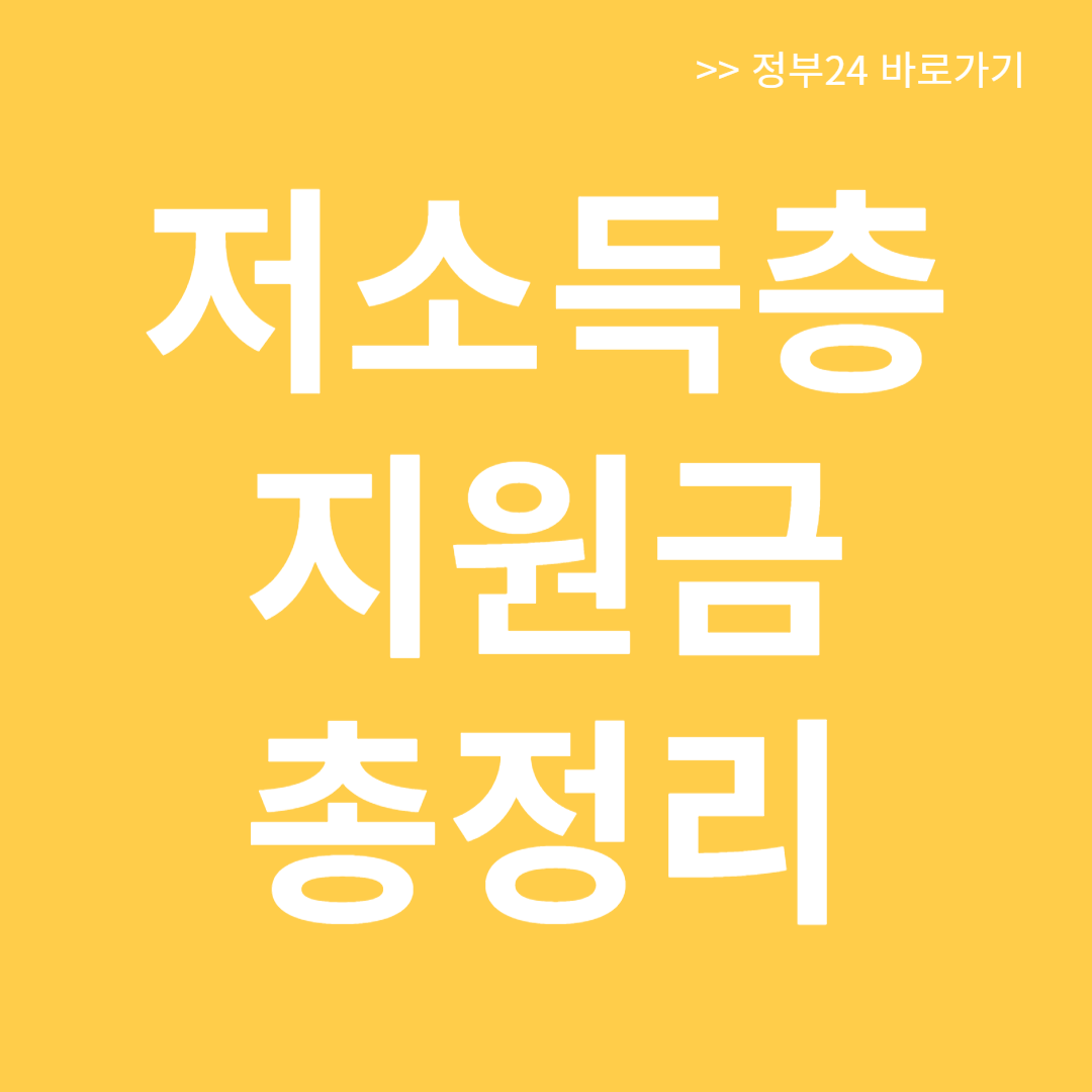 저소득층 지원금