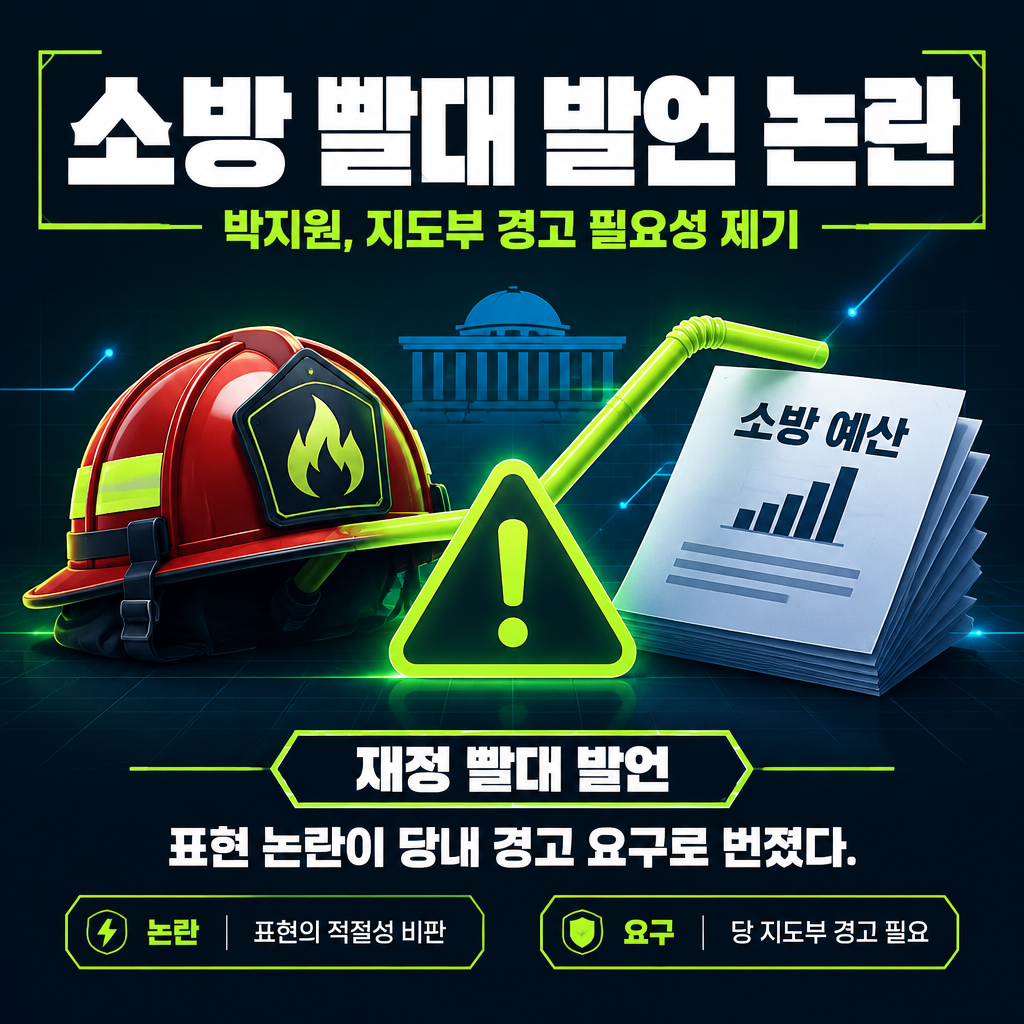 소방 빨대 발언 논란