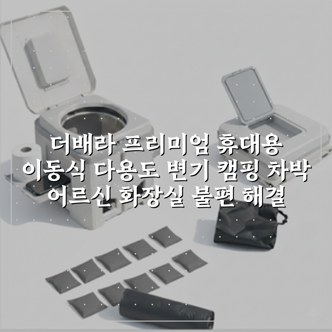더배라 프리미엄 휴대용 이동식 다용도 변기, 1개, 애쉬그레이 상세 보기