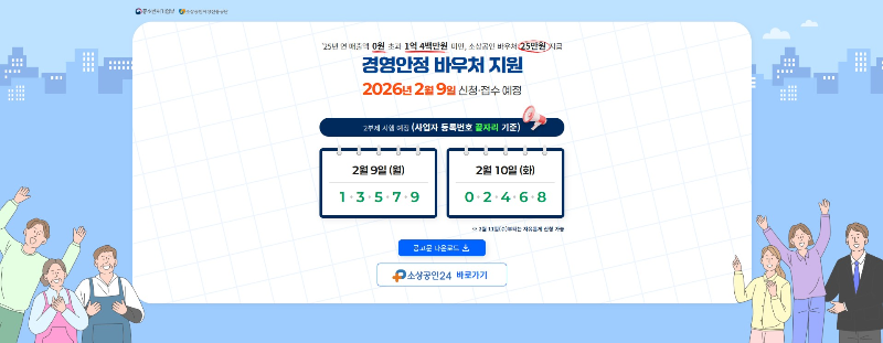 소상공인 경영안정 바우처 지원 2부제