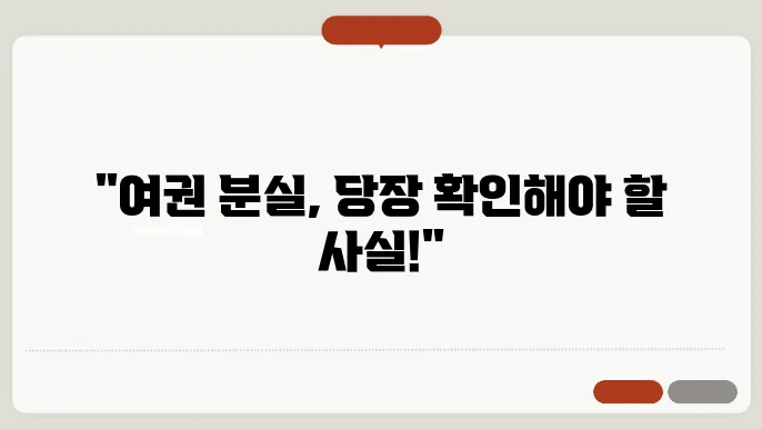 여권 분실시 재발급 신청