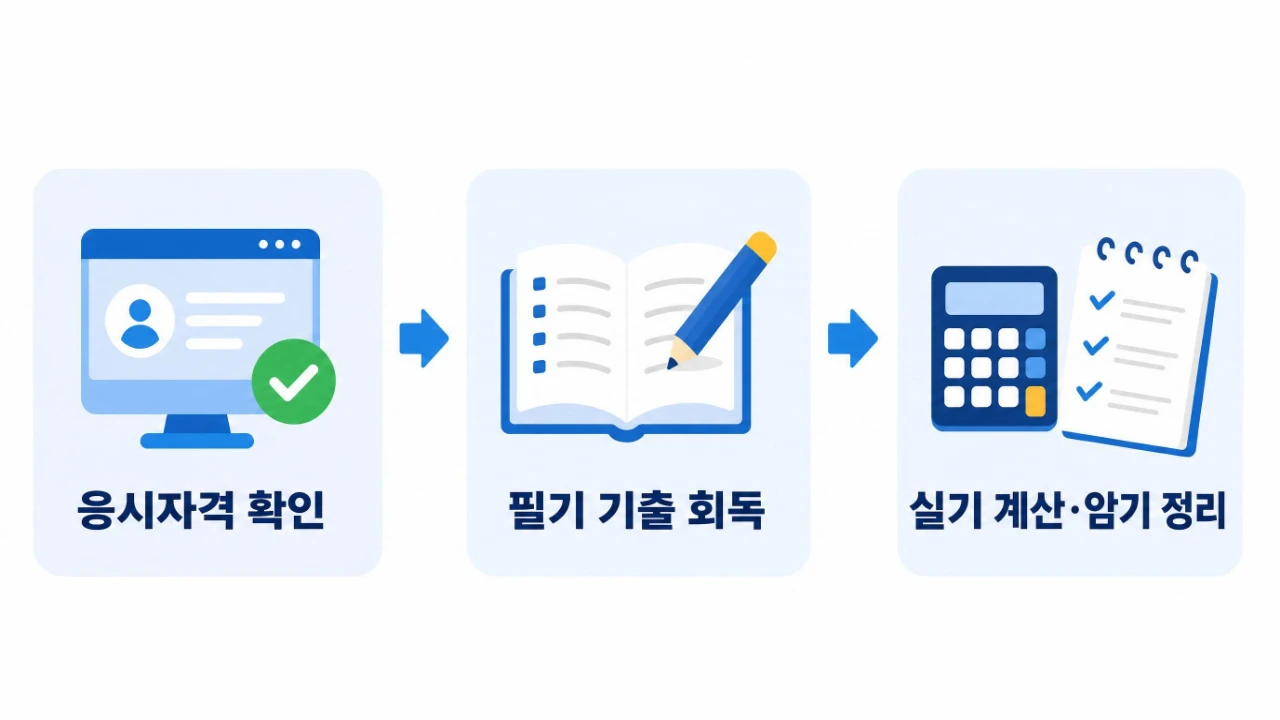 위험물산업기사 비전공자 준비 순서를 정리한 이미지