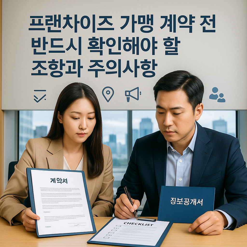 프랜차이즈 가맹 계약 전 반드시 확인해야 할 조항과 주의사항