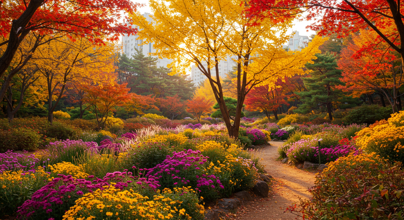 10월 국내 여행지 단풍 명소 전주수목원