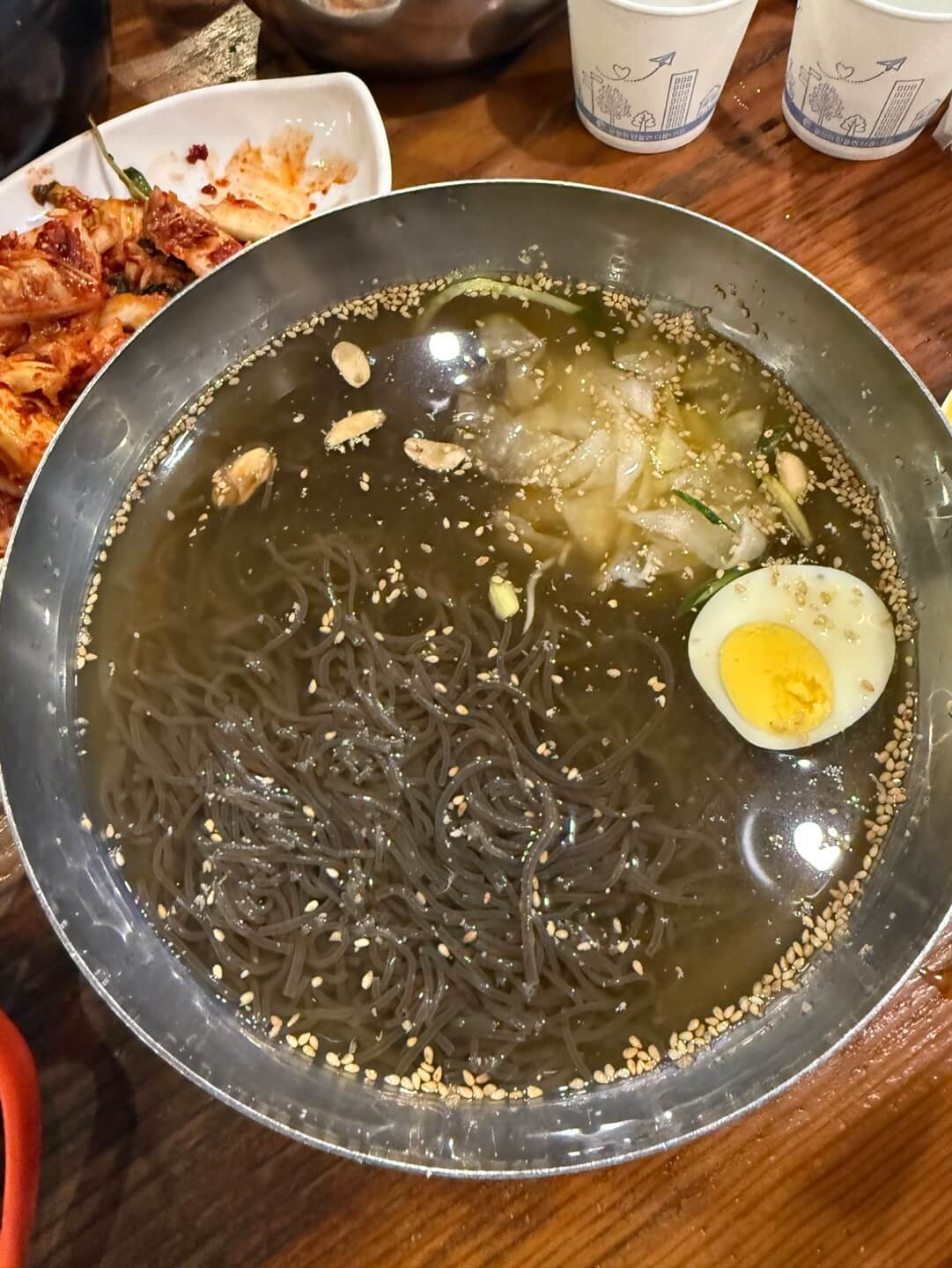 야탑 감미옥 물냉면 계란 고명