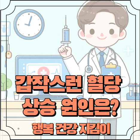 갑자기 혈당이 오르는 이유 5가지